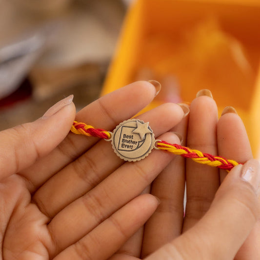 925 pure silver Best Brother Ever moli rakhi