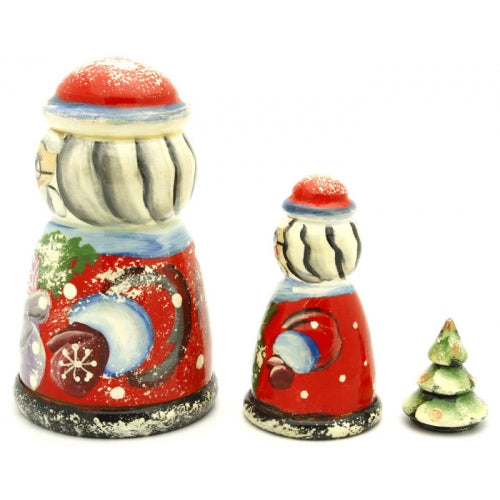 Mr and Mrs Claus Nesting Doll Set