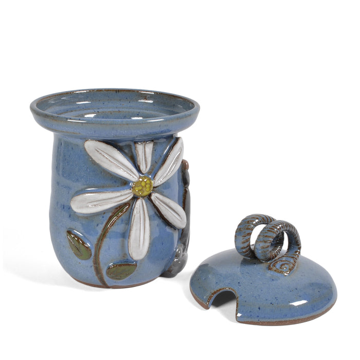 MudWorks Pottery Bunny with Daisy Honey Pot