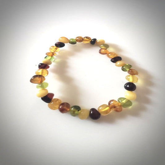 kids natural amber bracelet