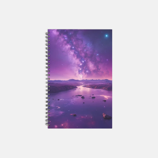 Notebook Hardcover Spiral 5.5 x 8.5 - Milky Way River