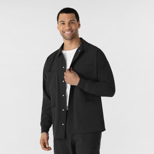 NURTUR Men’s Scrub Shirt Jacket Black