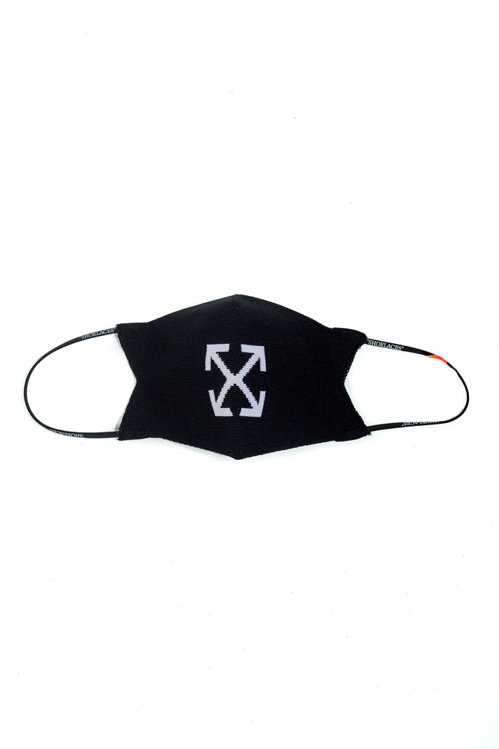 Off White  Arrow Knit Simple Mask Black White