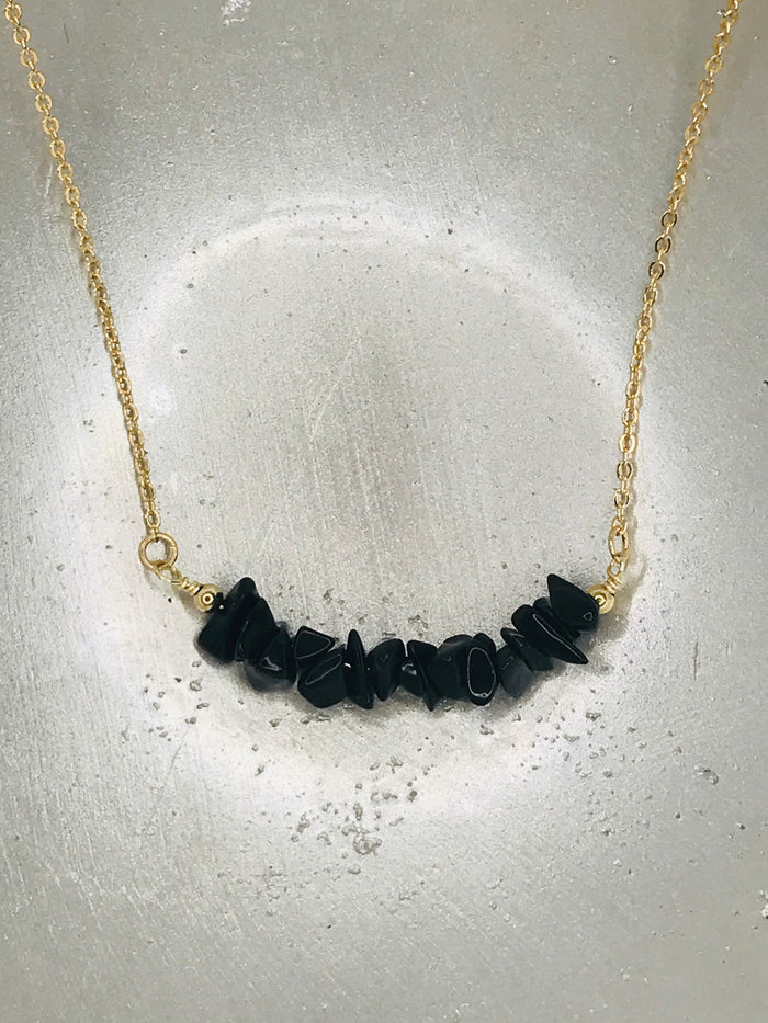 Onix Stone Gold Necklace
