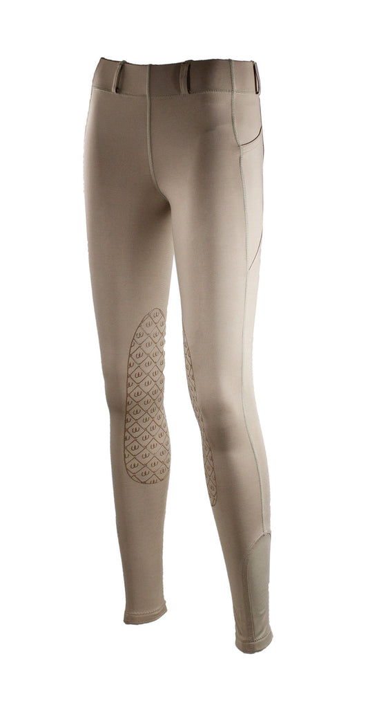 Ovation Ladies Aerowick GripTec Knee Patch Horse Riding Tights