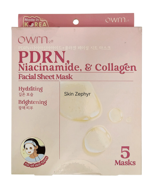 OWRN PDRN, Niacinamide and Collagen Sheet Masks