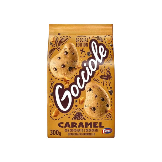 Pavesi Gocciole Caramel Cookies With Chocolate Chips 300g