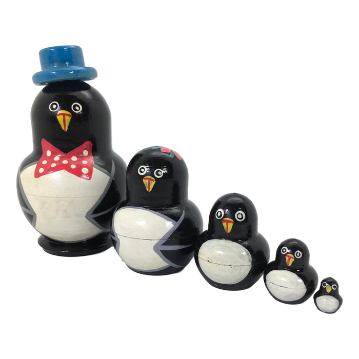 Blue penguin matryoshka
