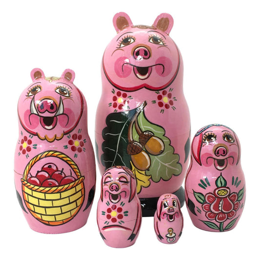 Pig matryoshka dolls
