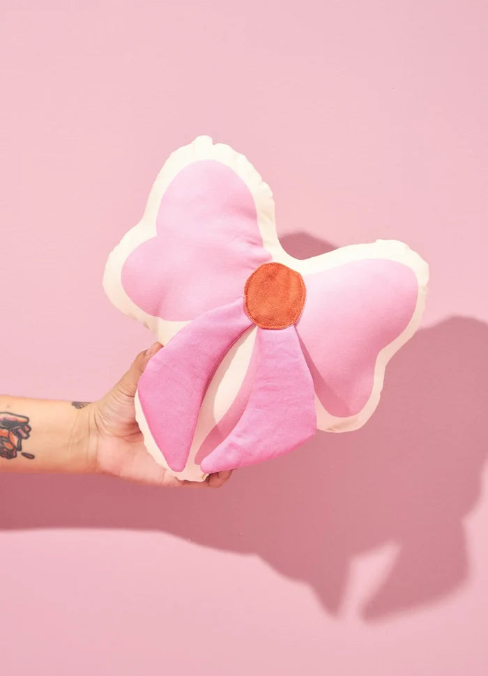 Pink Bow Toy Cushion