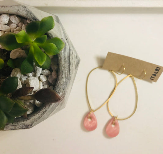 Porcelain Tear Drop Earings