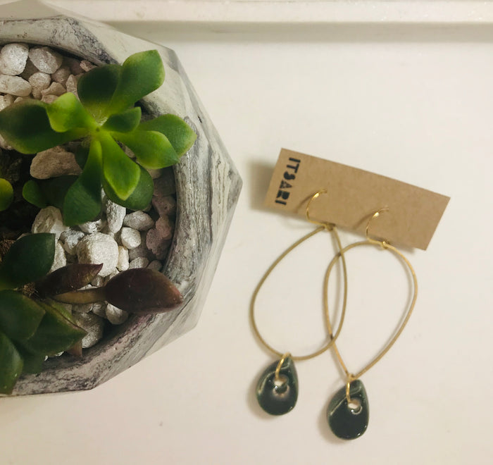 Porcelain Tear Drop Earings