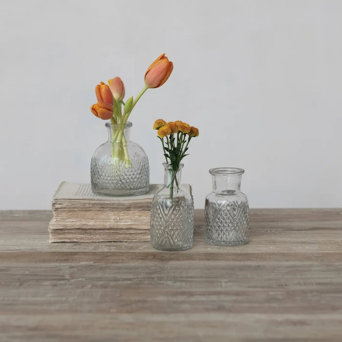 Pressed Glass Vase