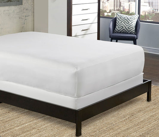 Aromatherapy 5-Sided Mattress Protector by PureCare, shown in bedroom