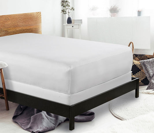 Tencel 5-Sided Mattress Protector by PureCare in bedroom