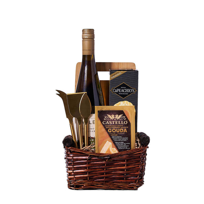 Quinta da Aveleda Vinho Verde Wine & Cheese Basket, wine gift, wine, gourmet gift, gourmet, cheeseboard gift, cheeseboard