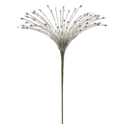 15" Silver Beaded Pick