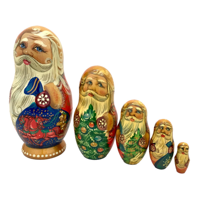 Carved Snowman Nesting Dolls Set BuyRussianGifts Store