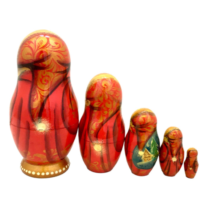 Carved Snowman Nesting Dolls Set BuyRussianGifts Store