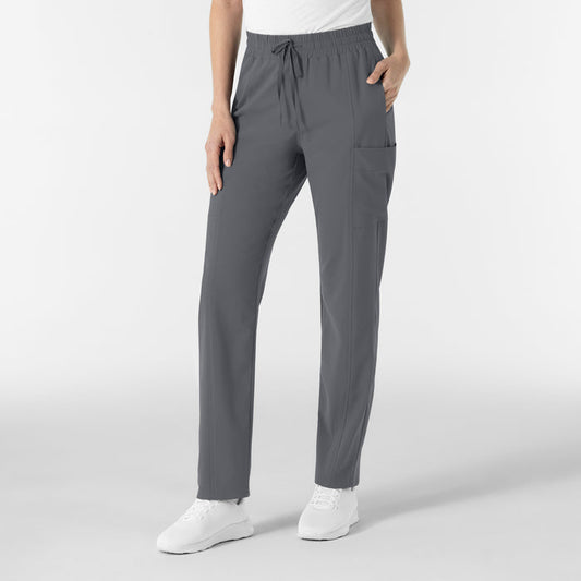 RENEW Women’s High Waist Tapered Scrub Pant Pewter side view