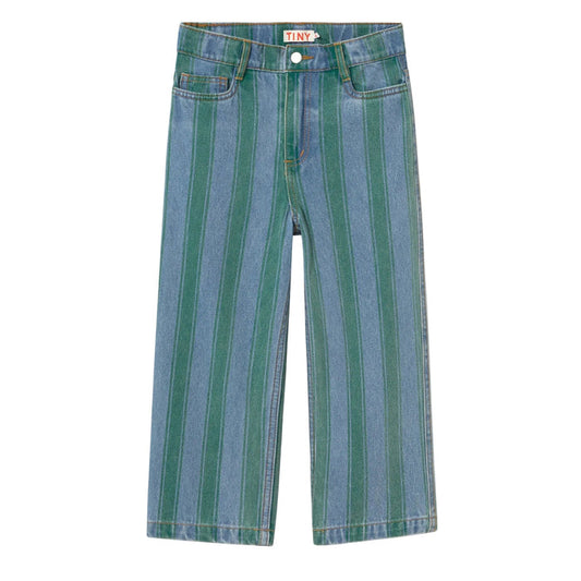 Retro Stripes Straight Denim Pant Denim Medium Wash