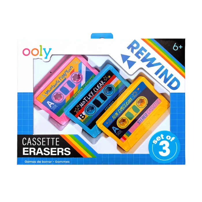 Rewind Cassette Retro Erasers