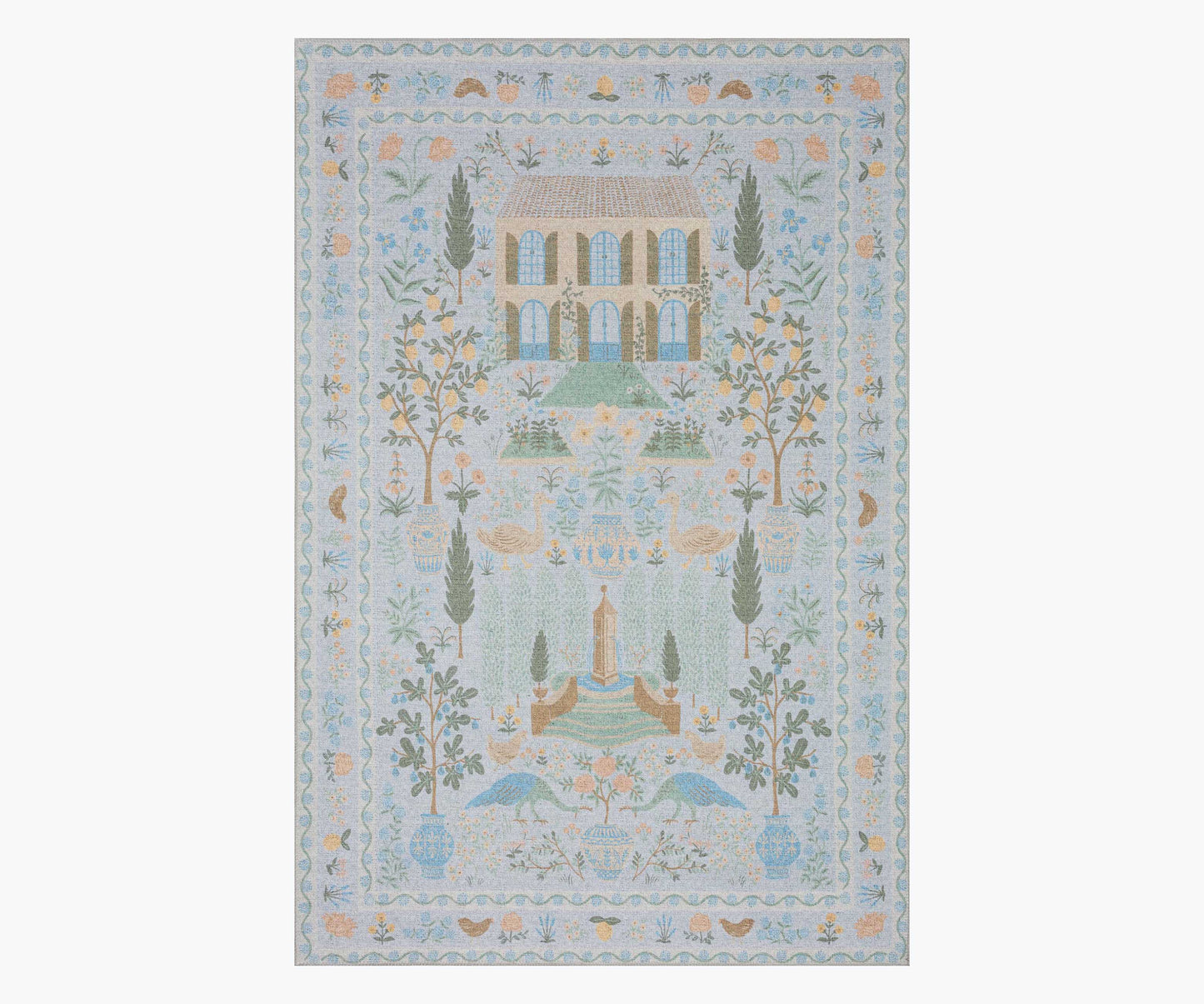 Menagerie Camont Printed Rug - Light Blue