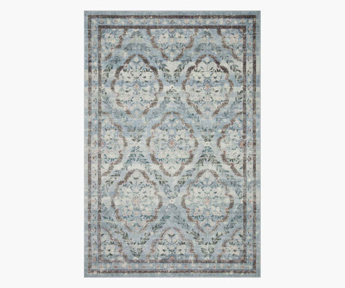 Courtyard Chateau Printed Rug - Blue