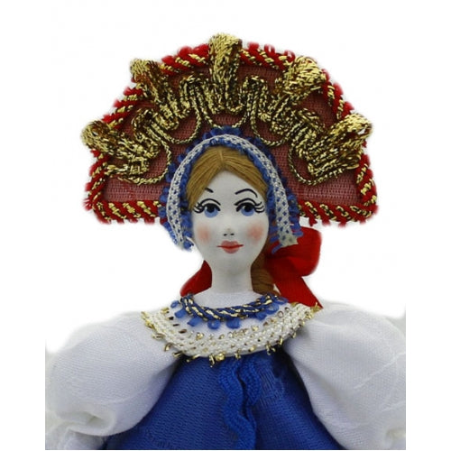 Russian Girl in Pink Dress CHRISTMAS Tree Ornament