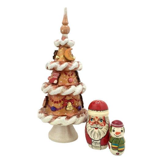 Gold Christmas tree matryoshka