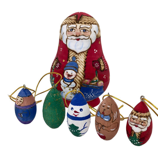 Russian Santa with Christmas decoration