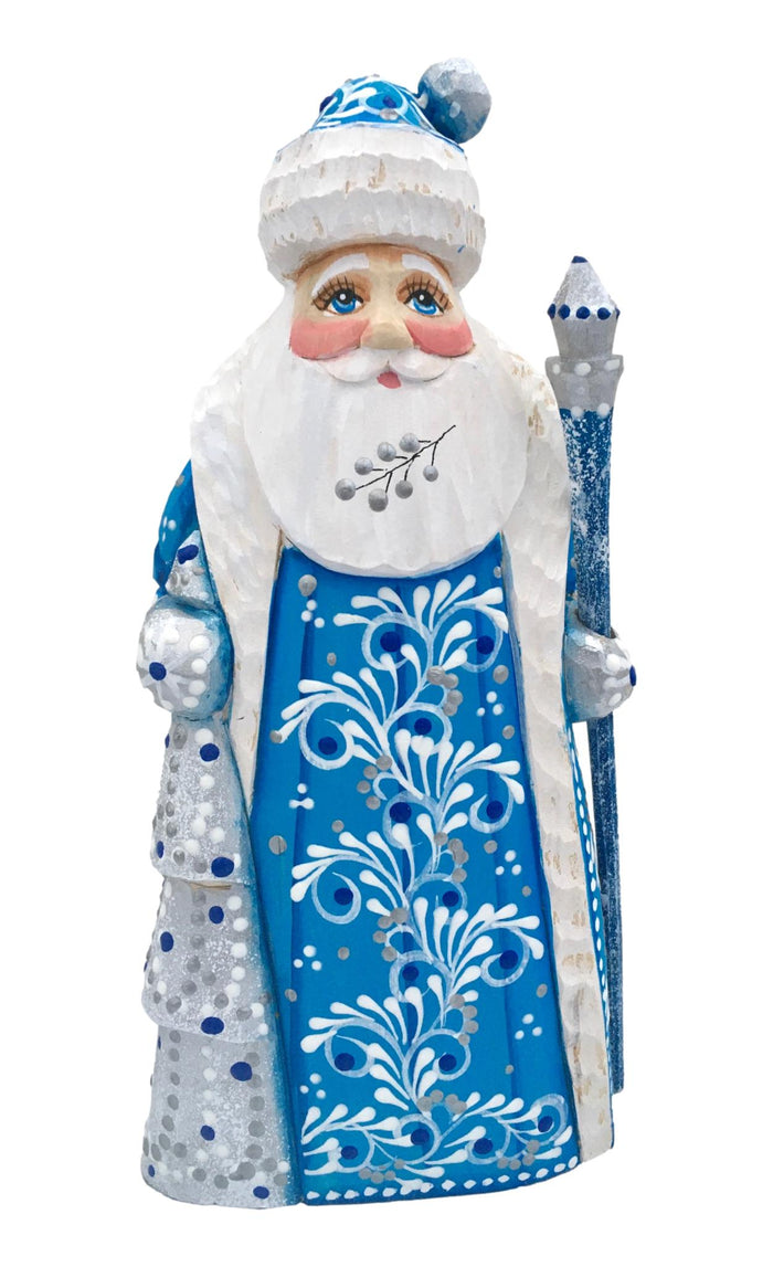 Blue Santa with Christmas tree