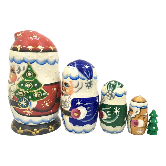 Unique Santa wooden matryoshka