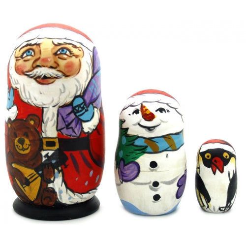 Santa with Friends Nesting Doll Set