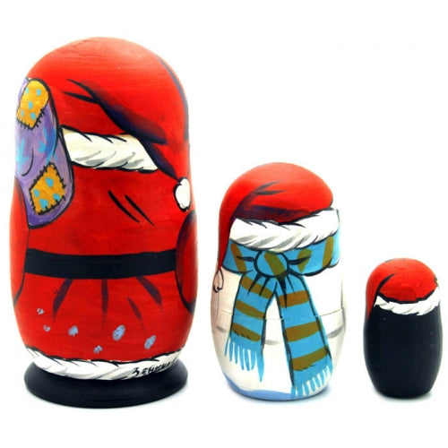 Santa with Friends Nesting Doll Set
