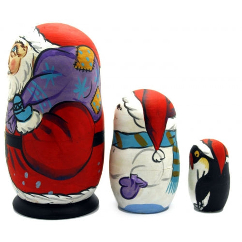 Santa with Friends Nesting Doll Set