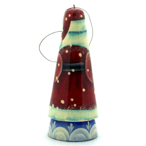 Santa with Present Hand Painted Russian Christmas Ornament