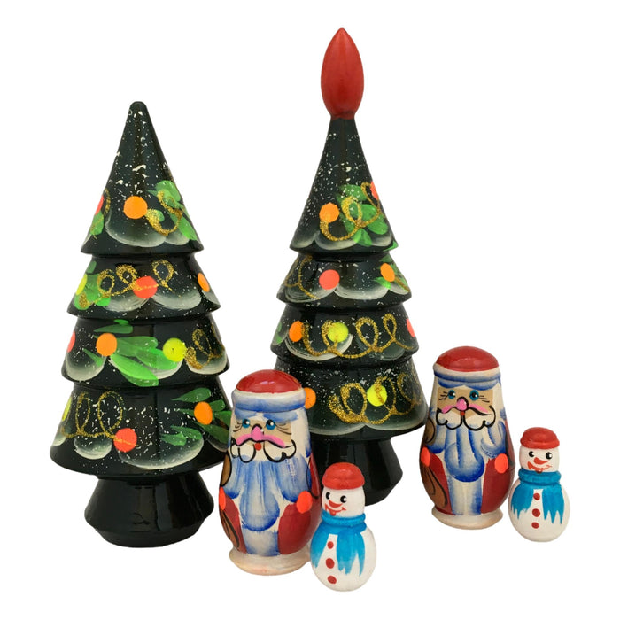 Russian Christmas matryoshka dolls
