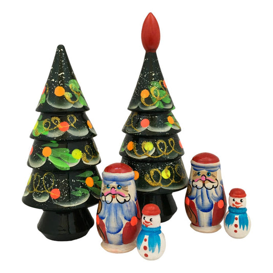 Russian Christmas matryoshka dolls