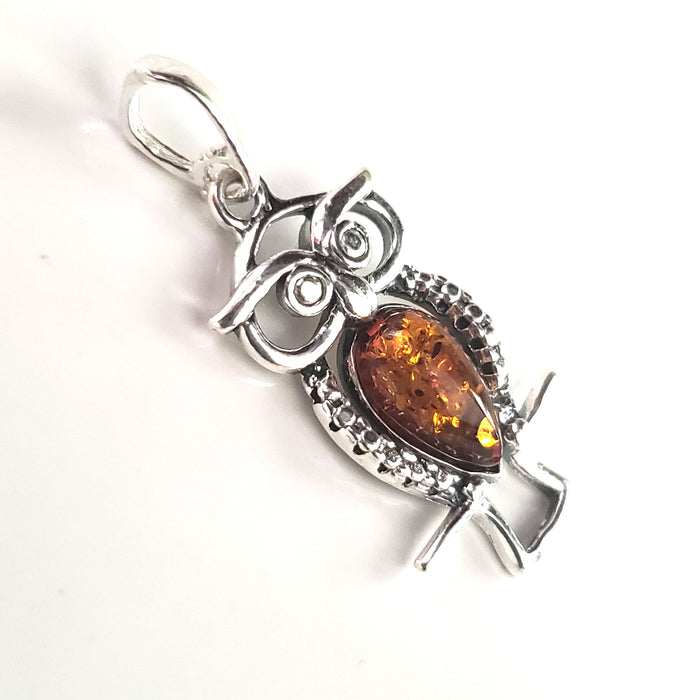 silver owl necklace