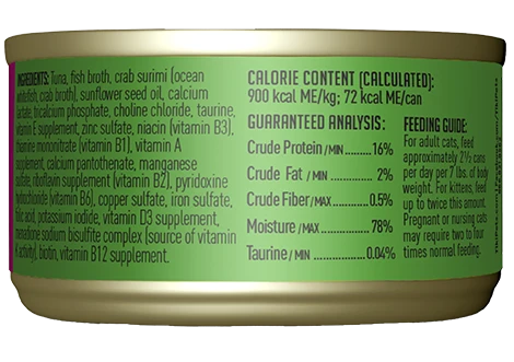 Tiki Cat Grill Tuna & Crab Surimi Recipe Canned Cat Food