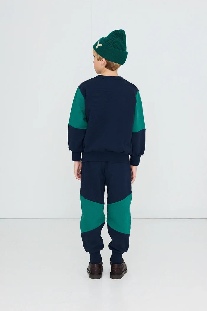 Tiny Color Block Sweatpant Navy