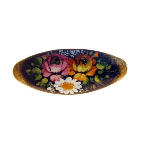 Traditional Hair Clip with Three Flowers