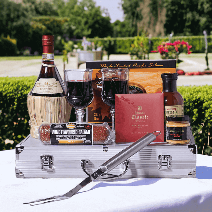 Tuscan Red Wine & Grilling Gift from Monthly Sommelier USA - Wine Gift Basket - USA Delivery