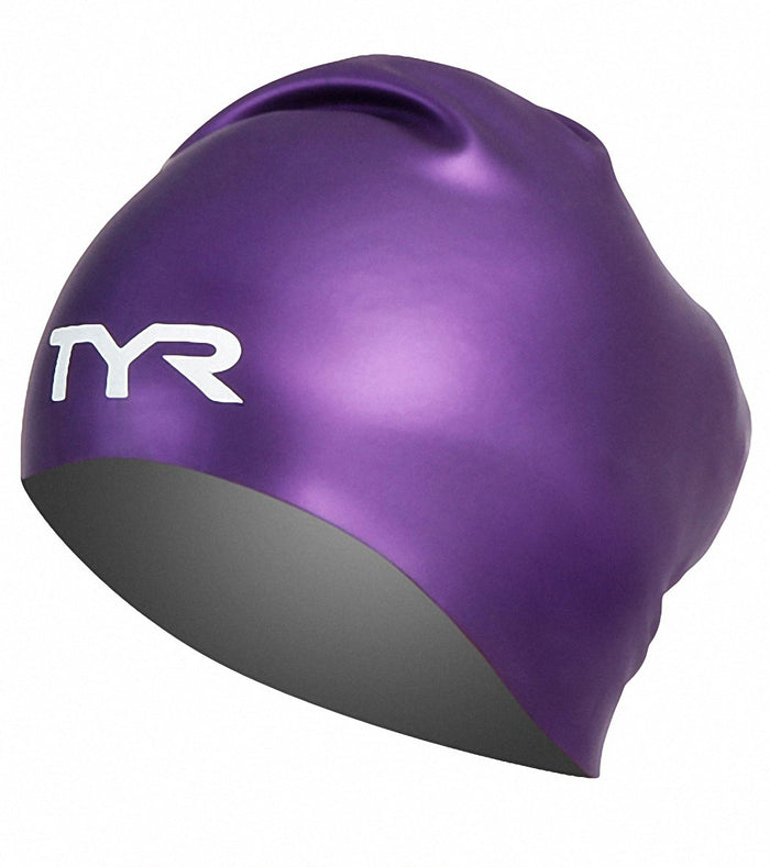 TYR Long Hair Wrinkle-Free Silicone Swim Cap|LCSL510