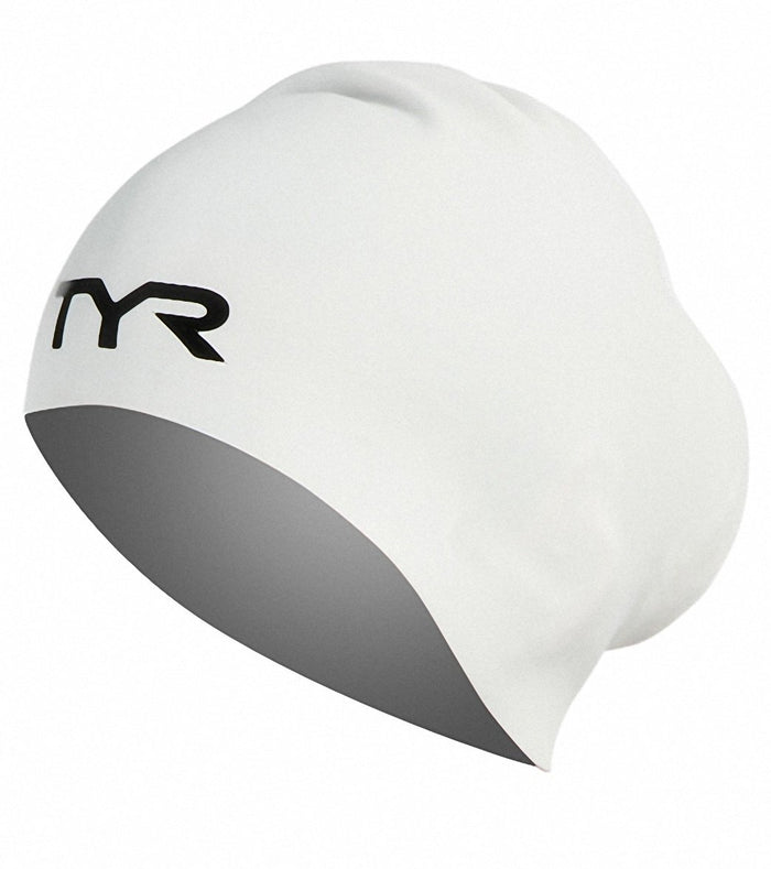 TYR Long Hair Wrinkle-Free Silicone Swim Cap|LCSL100