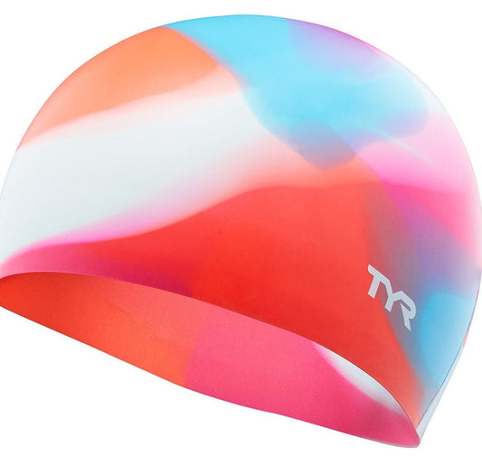 TYR Tie Dye Silicone Youth Swim Cap|LCSJRTD671