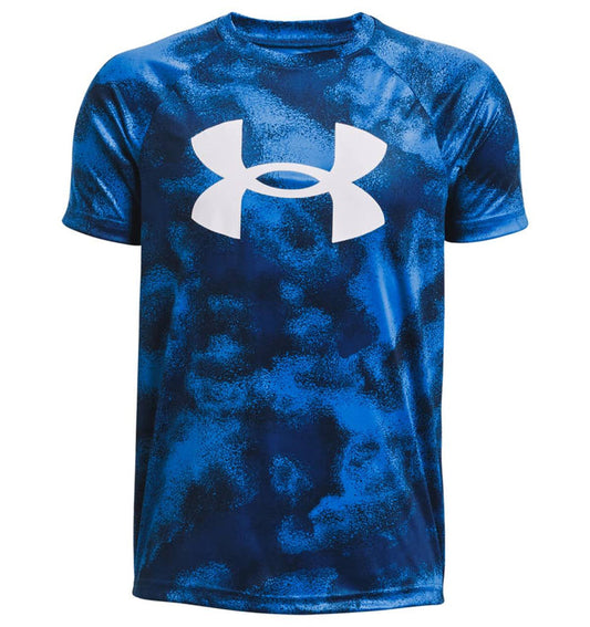 Under Armour Boys' Tech™ Big Logo Printed Short Sleeve|1363278-471YM,1363278-471YL,1363278-471YXL