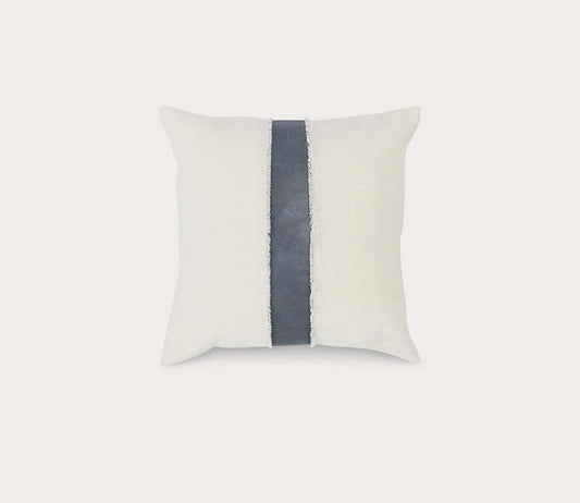 Steam Sea Fog Blue Ivory Throw Pillow by Villa by Classic Home