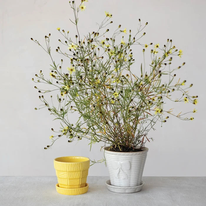 Vintage Reproduction Planter with Saucer